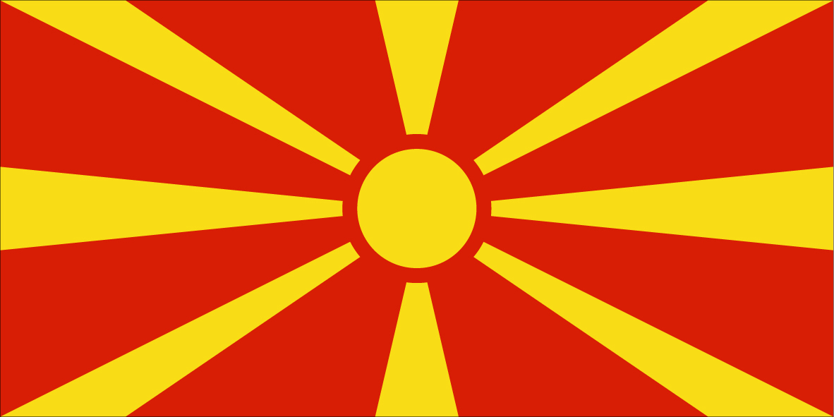 Bandeira Macedonia do Norte
