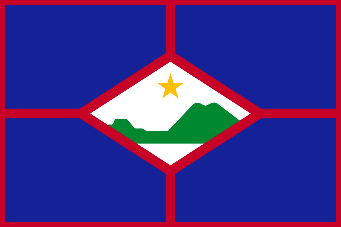 Bandeira Santo Eustaquio Sint Eustatius
