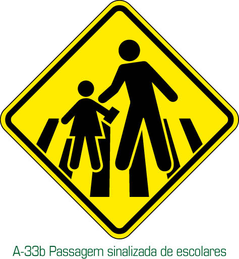 Passagem sinalizada de escolares