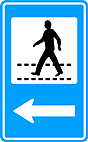 Placa em desuso - Passagem protegida para pedestres