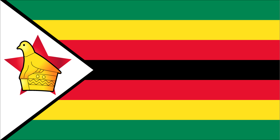 Bandeira Zimbabue Zimbabwe