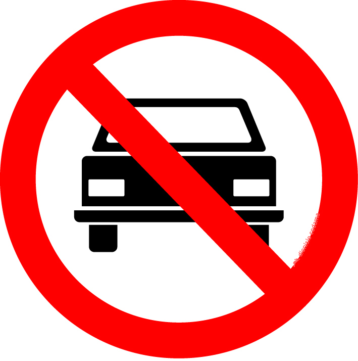 Proibido transito de veiculos automotores