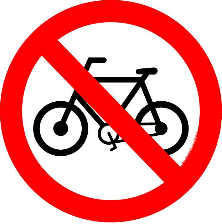 Proibido transito de bicicletas