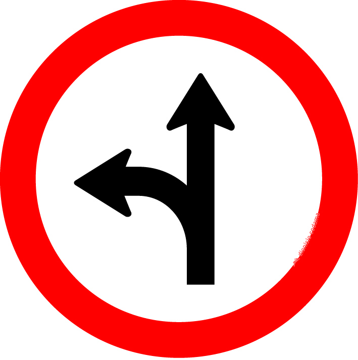Siga em frente ou a esquerda