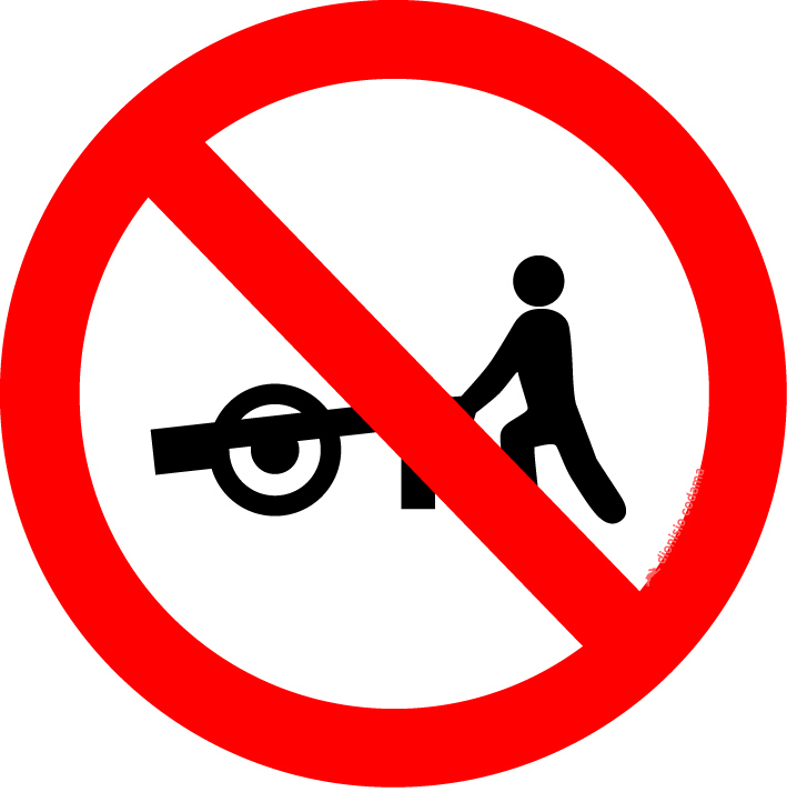 Transito proibido a carros de mao