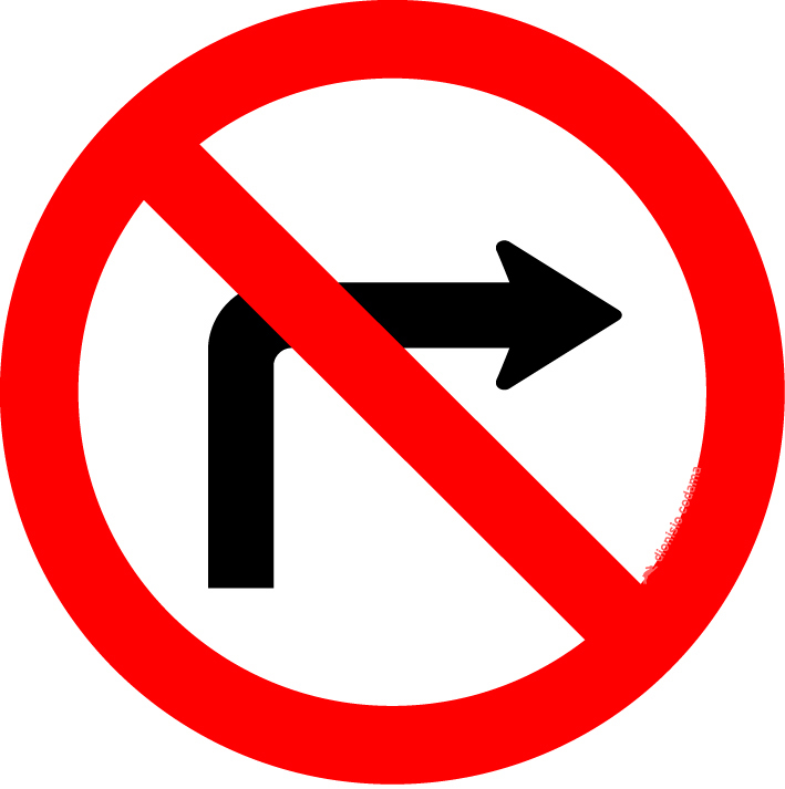 Proibido virar a direita