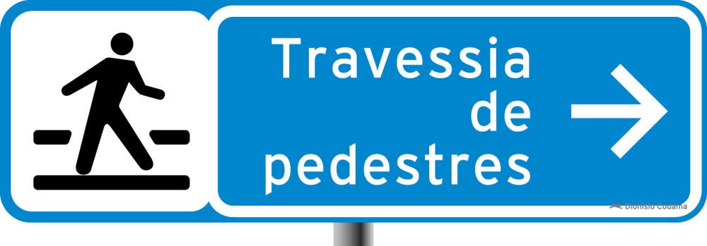 Placa para pedestres 1